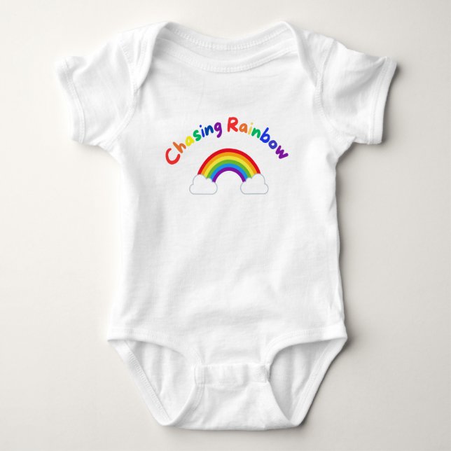 Body Chasing Rainbow bodysuit bébé babyshower cadeau (Devant)
