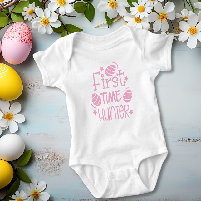 Body Chasseur d'œufs de Pâques mignon pour la première  (Cute Easter First Time Egg Hunter Baby Bodysuit)
