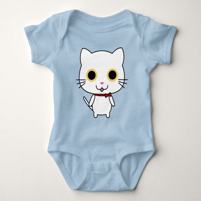 Body Chat anthropomorphique blanc 47668 (Devant)