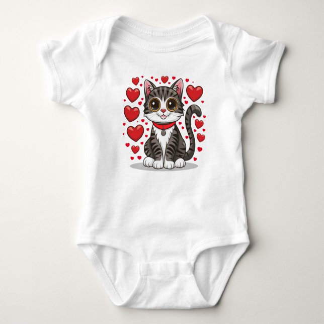 Body Chat avec symboles d'amour Clipart-85245 (Devant)