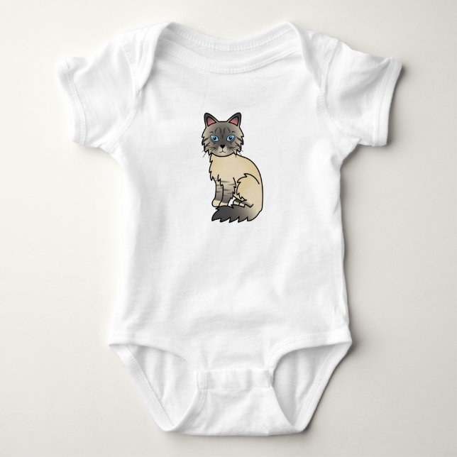 Body Chat Birman / Ragdoll Tabby Argenté (Devant)