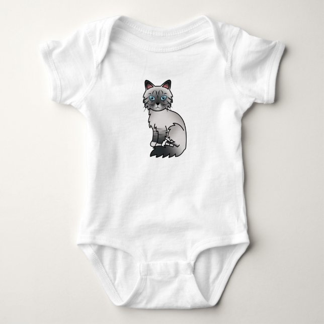Body Chat Birman / Ragdoll Tabby bleu point (Devant)