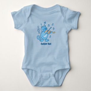 Body Chat bleu avec T-shirt violon