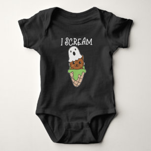 Body Chat Halloween Ghost I Scream Ice Cream Pun