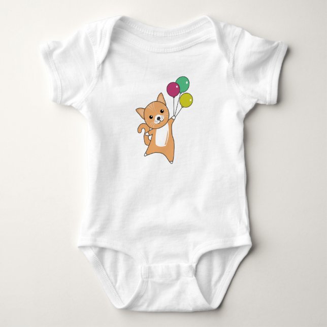 Body Chat Kitten Ballons doux Animaux Rouge Orange (Devant)