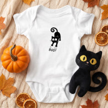 Chat noir Halloween Boo
