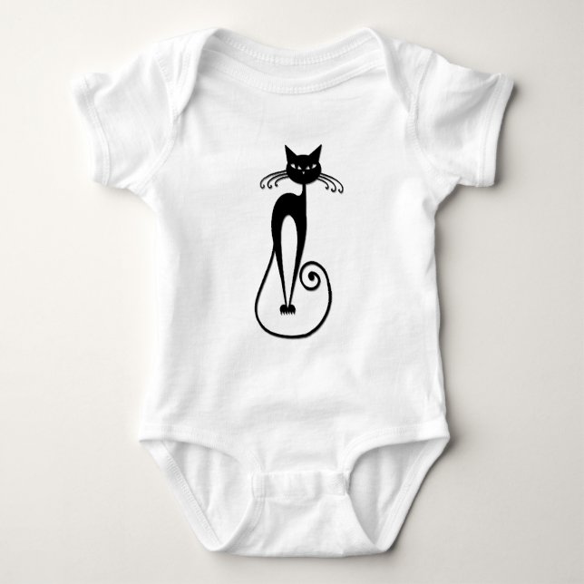 Body Chat noir maigre fantaisiste (Devant)