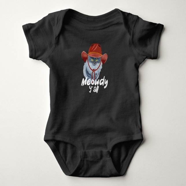Body Chatboy cow-boy occidental drôle de style rétro Ch (Devant)
