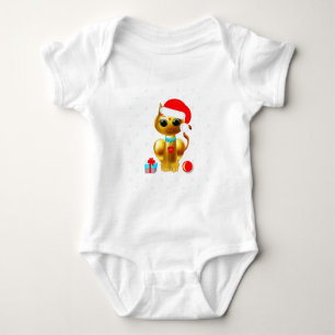 Body Chaton de dessin animé doré mignon de Noël