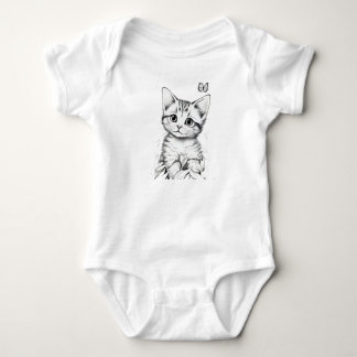 Body Chaton noir et blanc vintage