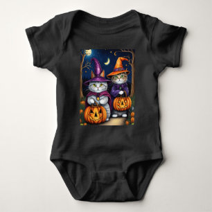 Body Chats comme sorcières Halloween mignon