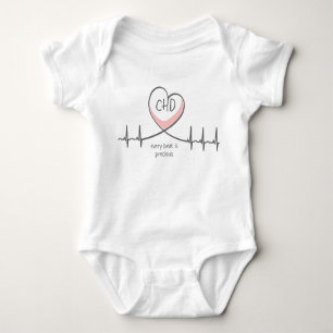 Body CHD EKG Heart Warrior Baby Jersey Bodysuit