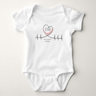 Body CHD EKG Heart Warrior Baby Jersey Bodysuit
