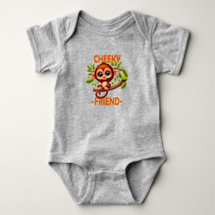 Body Cheeky Friend pun Cute Baby Monkey sur dessin anim