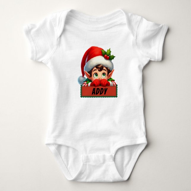 Body Cheerful Elf Christmas Baby Bodysuit (Devant)