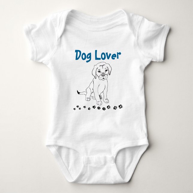 Body Chemise Amoureux des chiens Puppy (Devant)