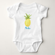Chemise bébé Aloha Pineappa Aquarelle