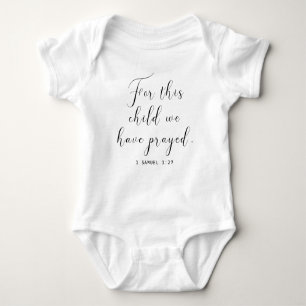 Body Chemise Bébé Avec Verse Bible - Christian Baby Cad