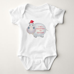 Body Chemise bébé Hippo Hippopotame de Noël