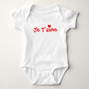 Body Chemise bébé Je T'aime - Customisé