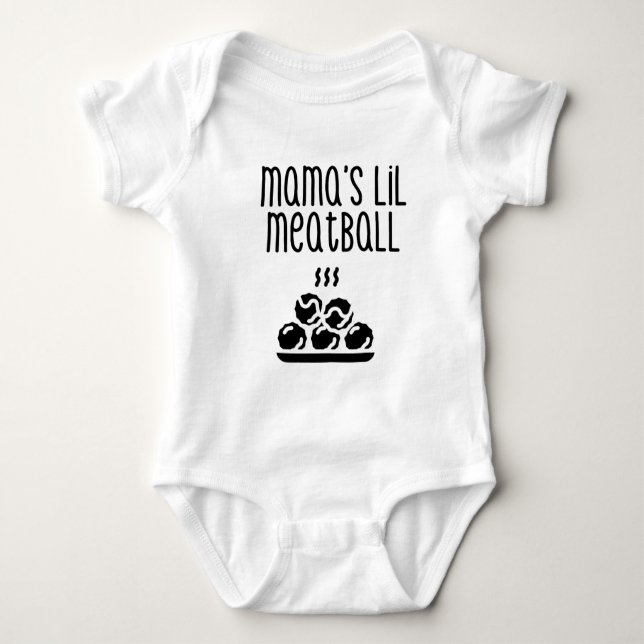 Body Chemise bébé Lil Meatball de maman et Bodysuit (Devant)