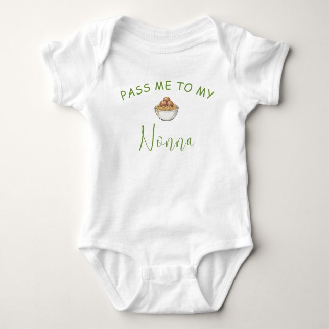 Body Chemise bébé Nonna italienne (Devant)
