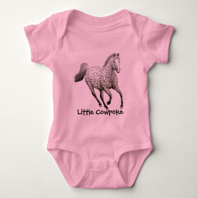 Body Chemise bébé personnalisable Appaloosa Little Cowp (Devant)