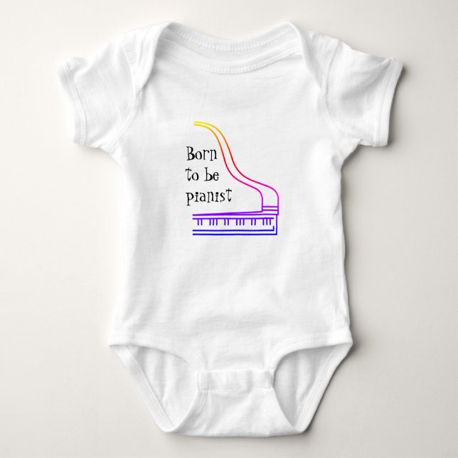 Body Chemise bébé pianiste par Syahikmah (Devant)