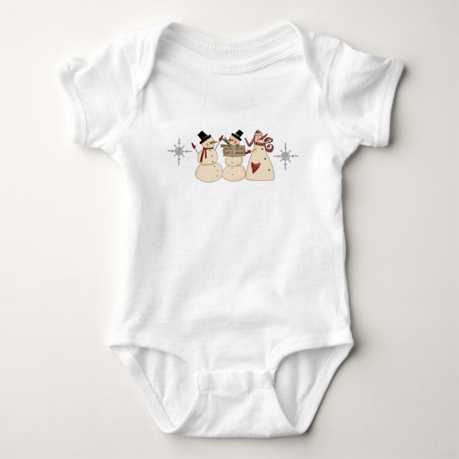 Body Chemise bébé Snowmen (Devant)