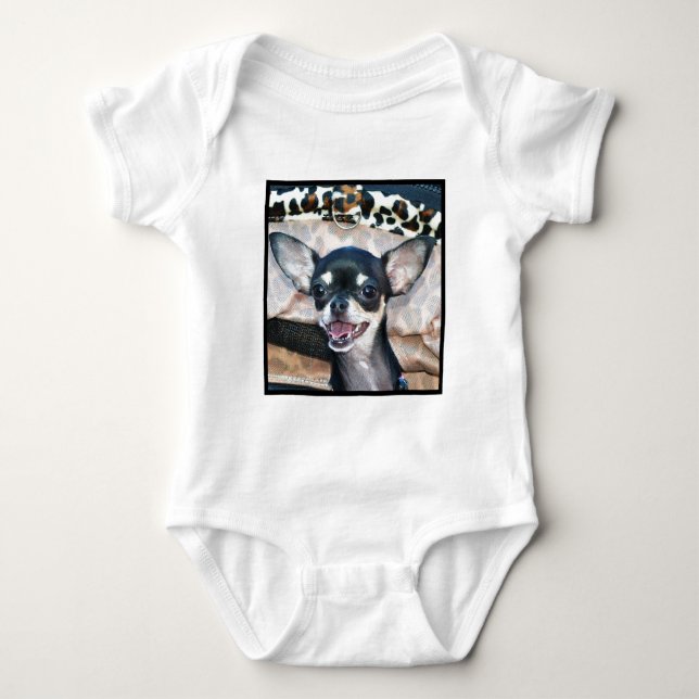 Body chemise de bébé chihuahua (Devant)