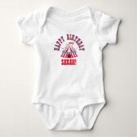 Chemise de bébé de cirque avec le nom fait sur