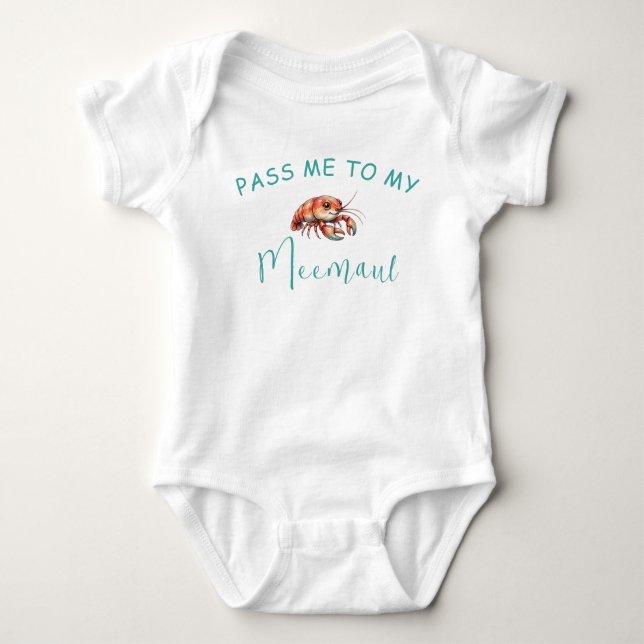 Body Chemise de bébé Meemaw écrevisse (Devant)