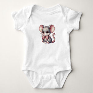 Body Chemise de bébé sucrée avec des animaux colorés