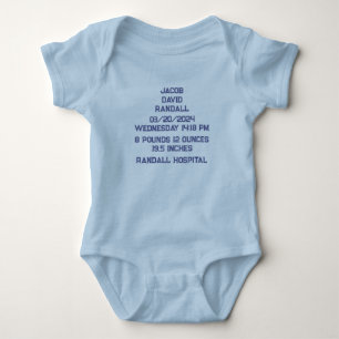 Body Chemise de déclaration de statistiques de naissanc