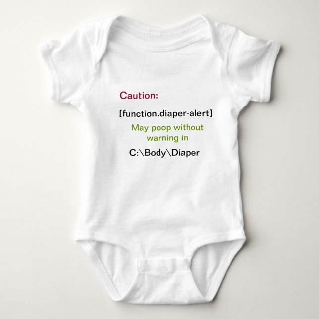 Body Chemise de dunette du bébé du programmeur (Devant)