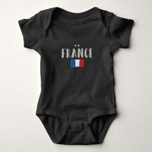 Body Chemise de fan de football de France Drapeau franç