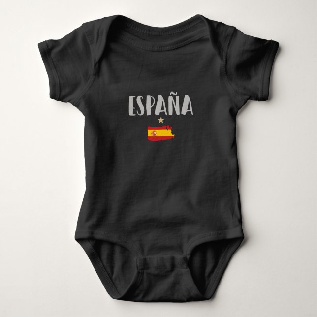 Body Chemise de footballeur espagnol drapeau (Devant)