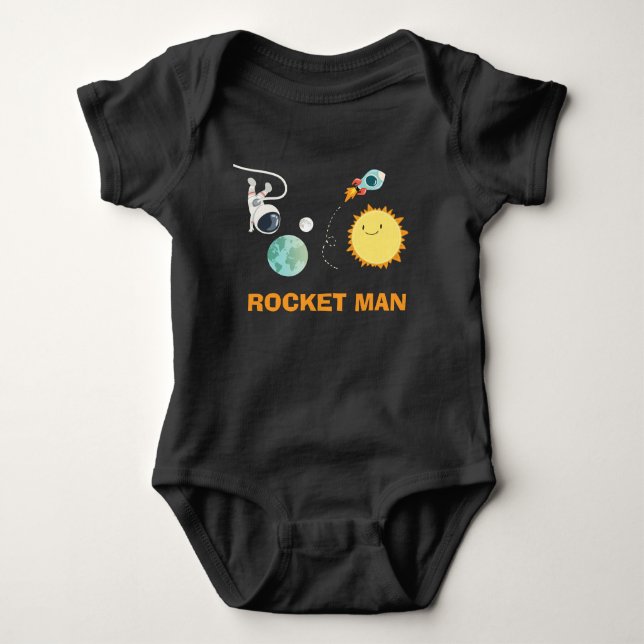 Body Chemise de naissance Outer Space Romper Fusée Astr (Devant)