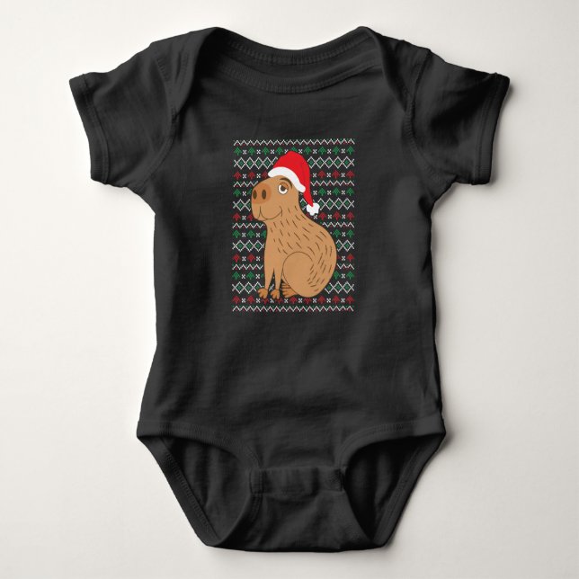 Body Chemise de Noël de Capybara Ugly (Devant)