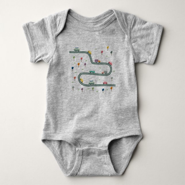 Body Chemise de nuit Bébé Aventure sur route sinueuse - (Devant)
