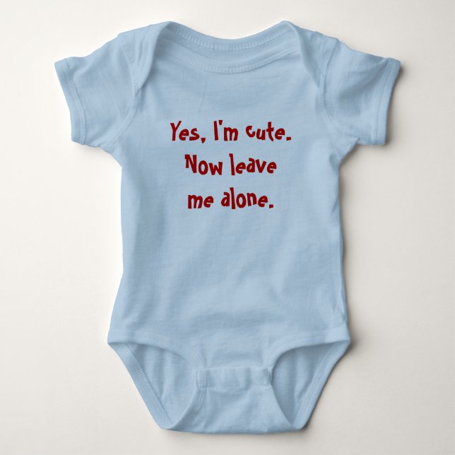 Body Chemise de slogan pour bébé mignonne et drôle (Devant)