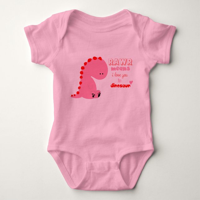 Body chemise dinosaure pour bébé (Devant)