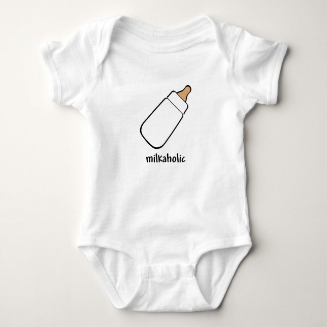 Body Chemise drôle de bébé de Milkaholic (Devant)