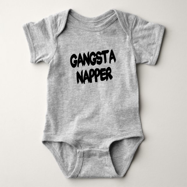 Body Chemise drôle de bébé de Napper de Gangsta (Devant)