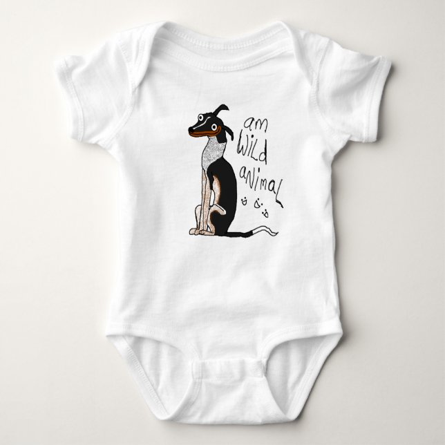 Body Chemise infantile "d'animal sauvage d'AM" (Devant)