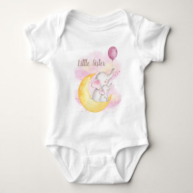 Body Chemise Petite Soeur Eléphants Soeurs (Devant)