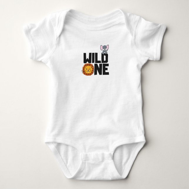Body Chemise pour bébé d'anniversaire Wild One (Devant)