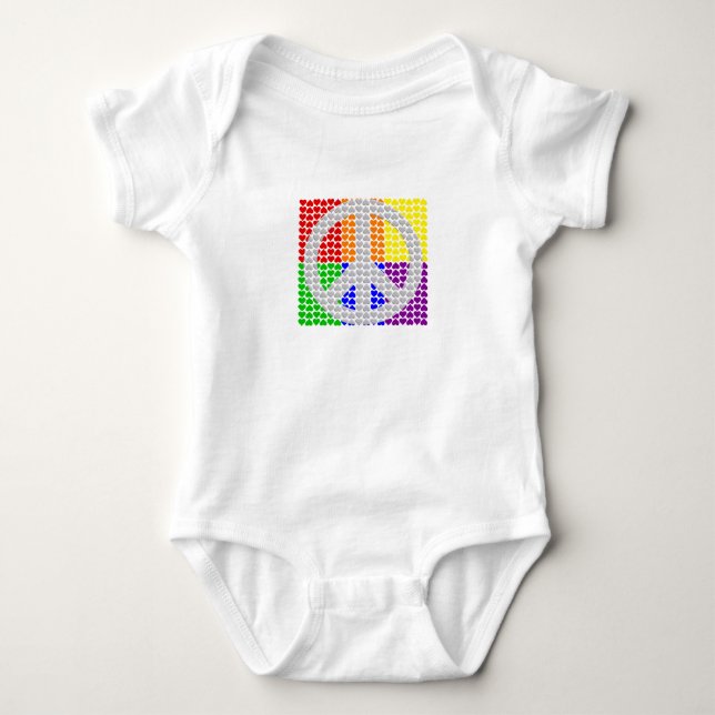 Body Chemise Rainbow Peace - choisir style & couleur (Devant)