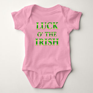 Body Chemise rose pour fillettes de la Saint-Patrick