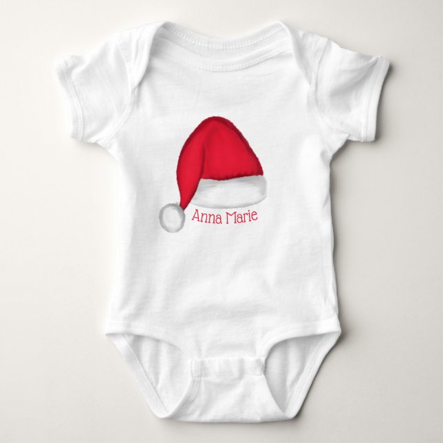 Body Chemise T pour bébé de Santa Hat (Devant)